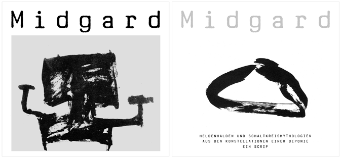 Rainer Görß: MIDGARD (1989) Katalog, Umschlag und Titel