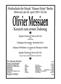 ECHO 14.7.1993: Messiaen-Gedenkkonzert