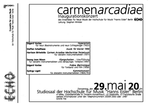 ECHO 29.5.1997: carmen arcadiae