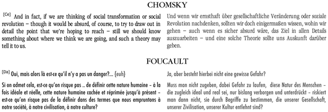 Chomsky vs. Foucault (kuzes Beispiel)