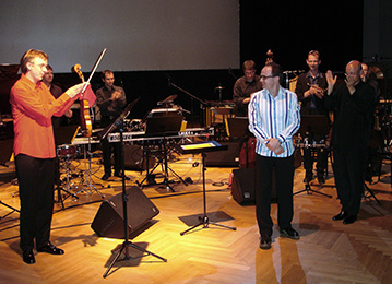 Axel Porath, Stephan Winkler, Jurjen Hempel und das Ensemble musikFabrik 2006